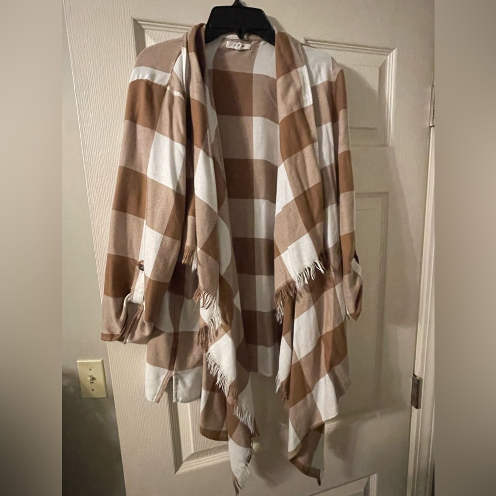 Plaid Cardigan Size M